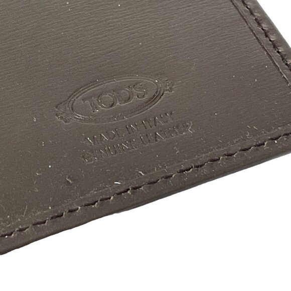 Tod's Italy Brown Barretta MET Leather Vertical Wallet, XAMBRRB7449PULS81 - Picture 7 of 11